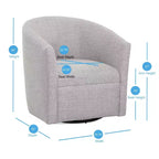 Fauteuil pivotant, fauteuil pivotant moderne rembourré à 360° pour salon