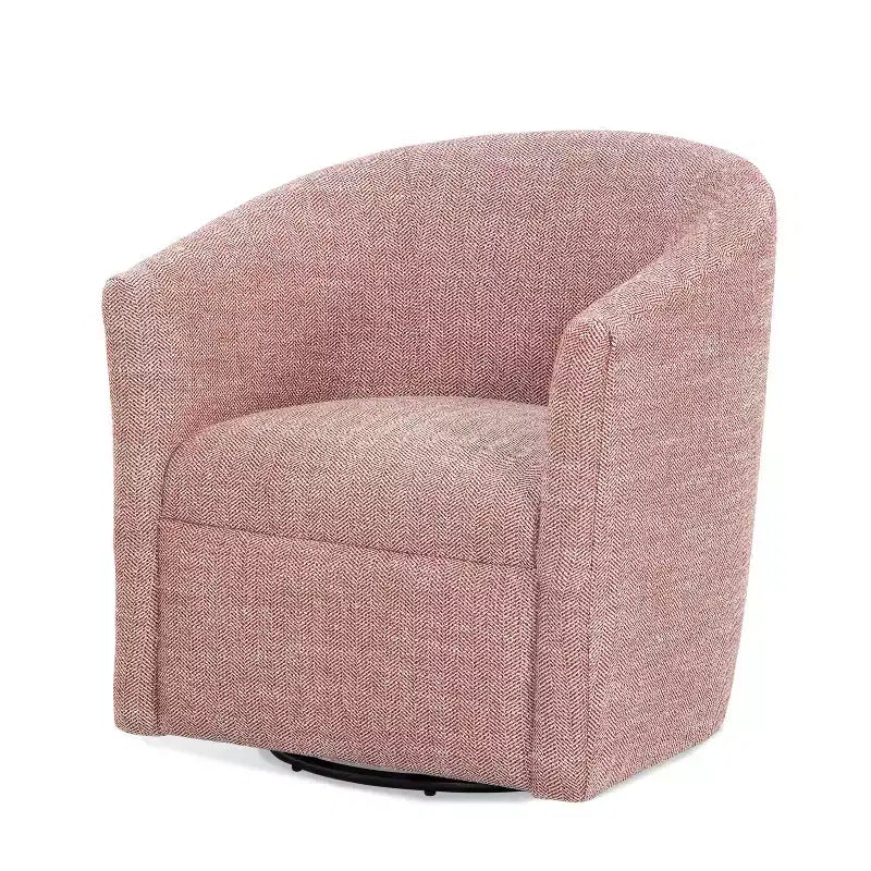 Fauteuil pivotant Lynton, fauteuil pivotant moderne rembourré à 360° pour salon