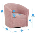 Fauteuil pivotant, fauteuil pivotant moderne rembourré à 360° pour salon
