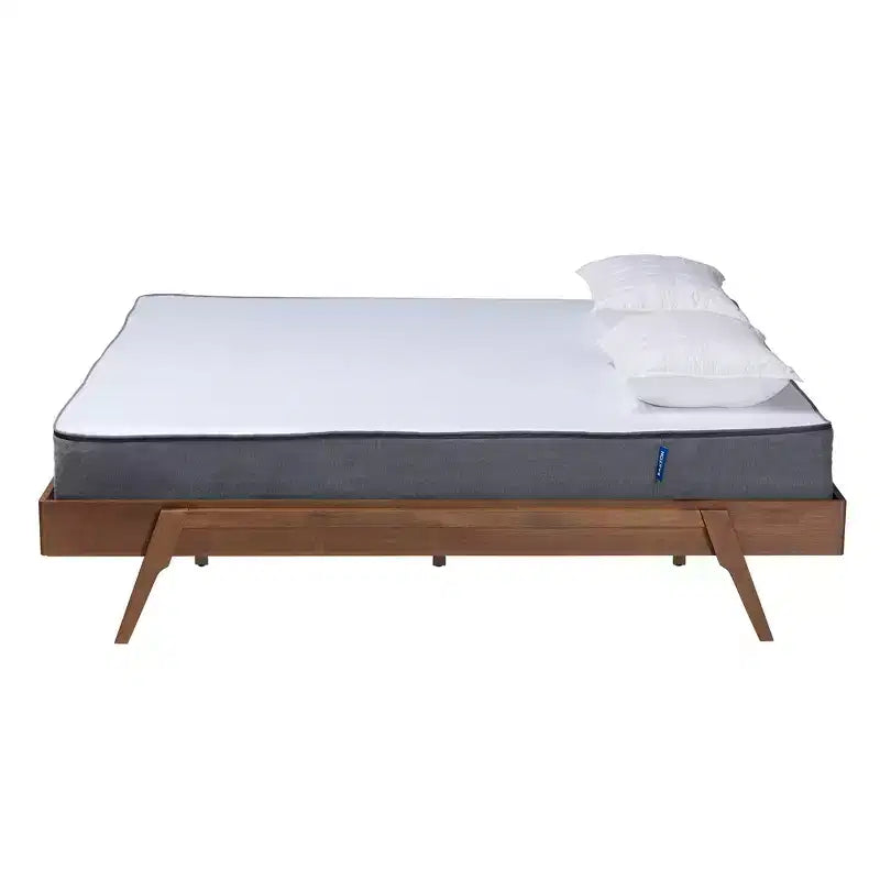 Cadre de lit en noyer Mid-Century Modern, style Sarita
