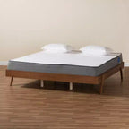 Cadre de lit en noyer Mid-Century Modern, style Sarita