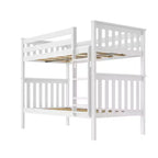 Lit superposé en bois massif, deux lits simples, avec échelle, sans sommier tapissier requis, pour enfants et adultes.