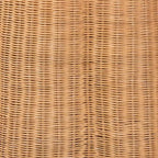 Table d'appoint ronde en rotin Palm Bohemian Honey Scallop, style bohème