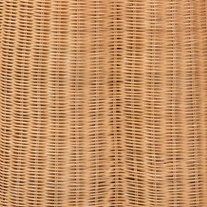 Table d'appoint ronde en rotin Palm Bohemian Honey Scallop, style bohème