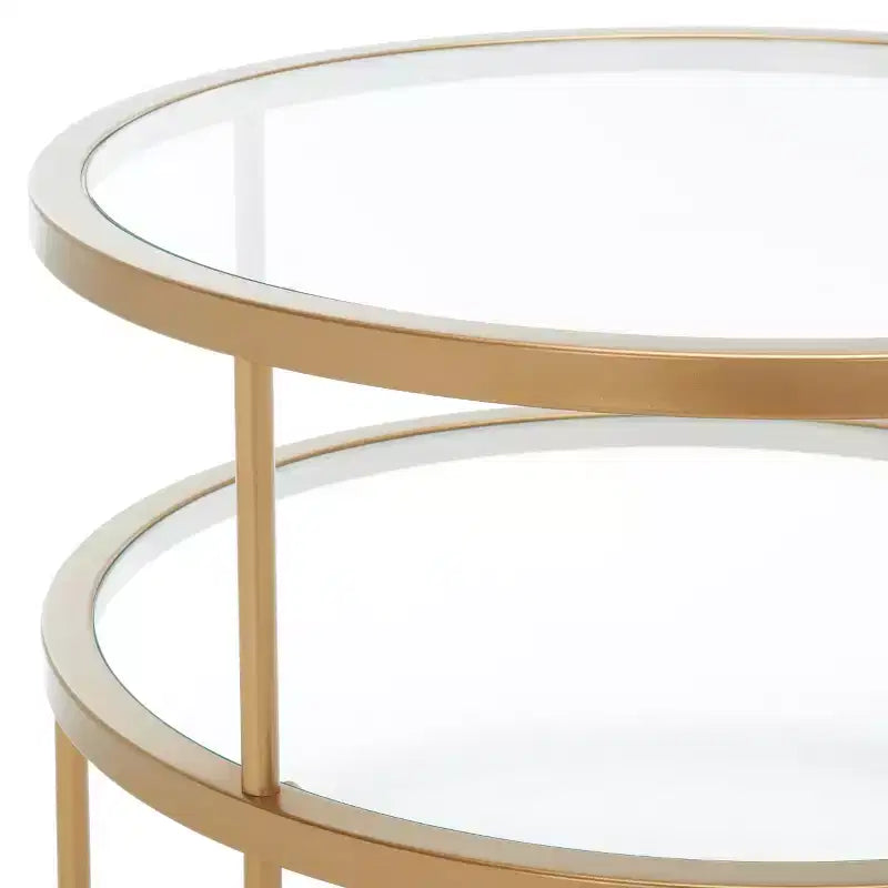 Table d'appoint accent Layta à 3 étagères, Table de bout moderne pour salon
