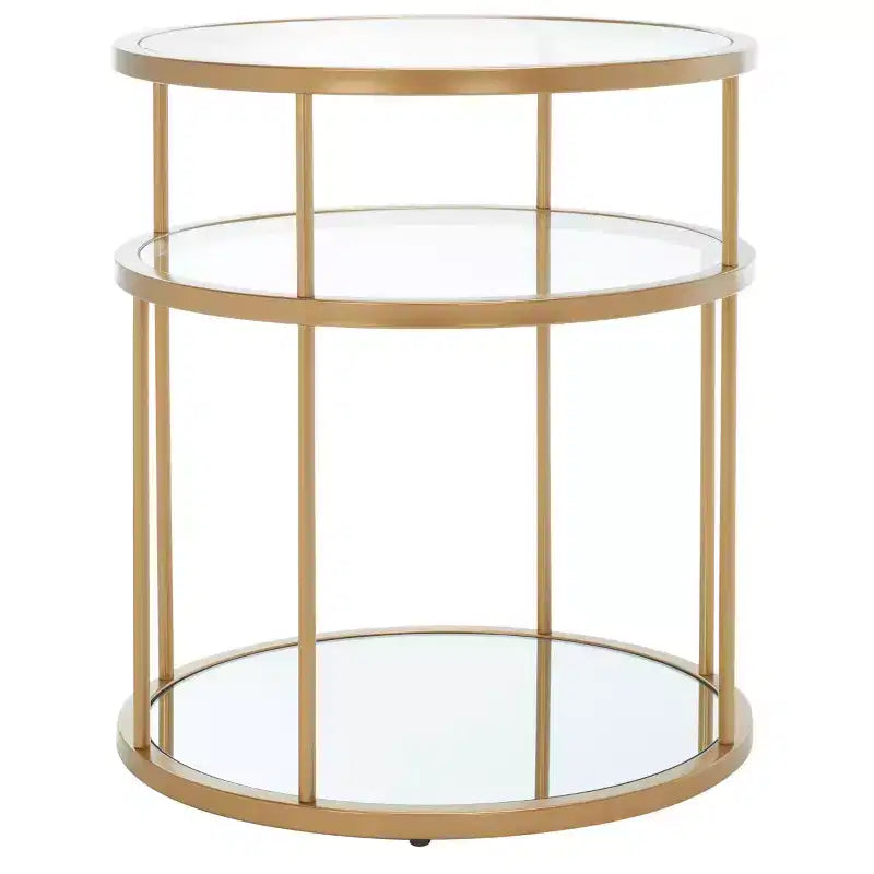 Table d'appoint accent Layta à 3 étagères, Table de bout moderne pour salon