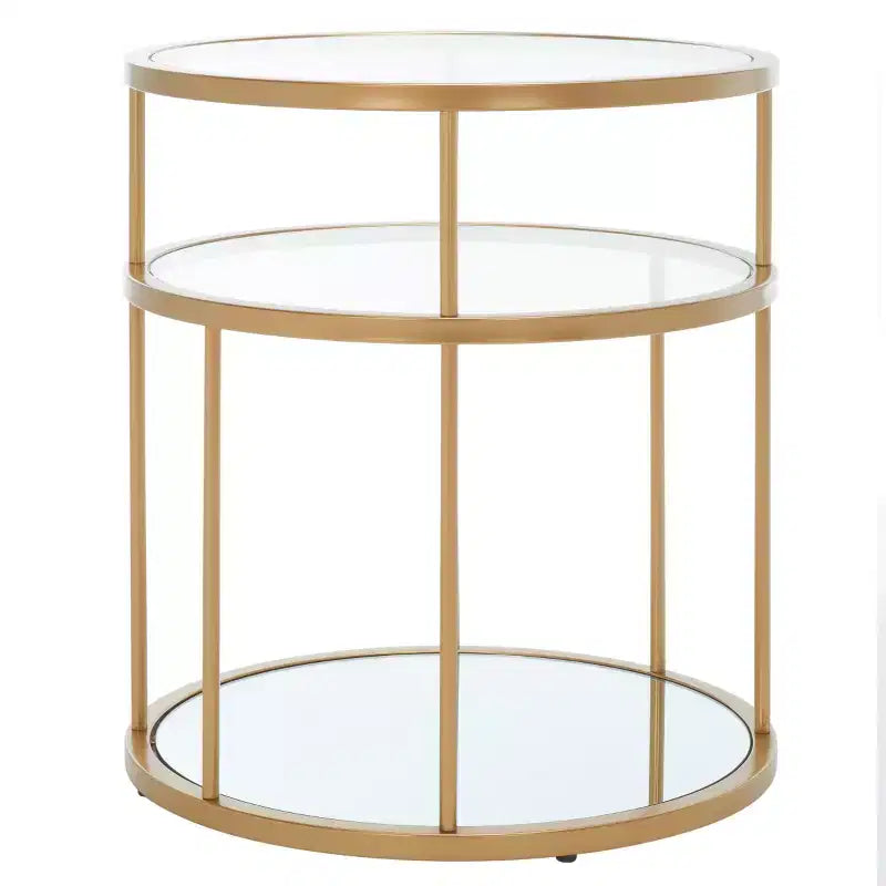 Table d'appoint accent Layta à 3 étagères, Table de bout moderne pour salon