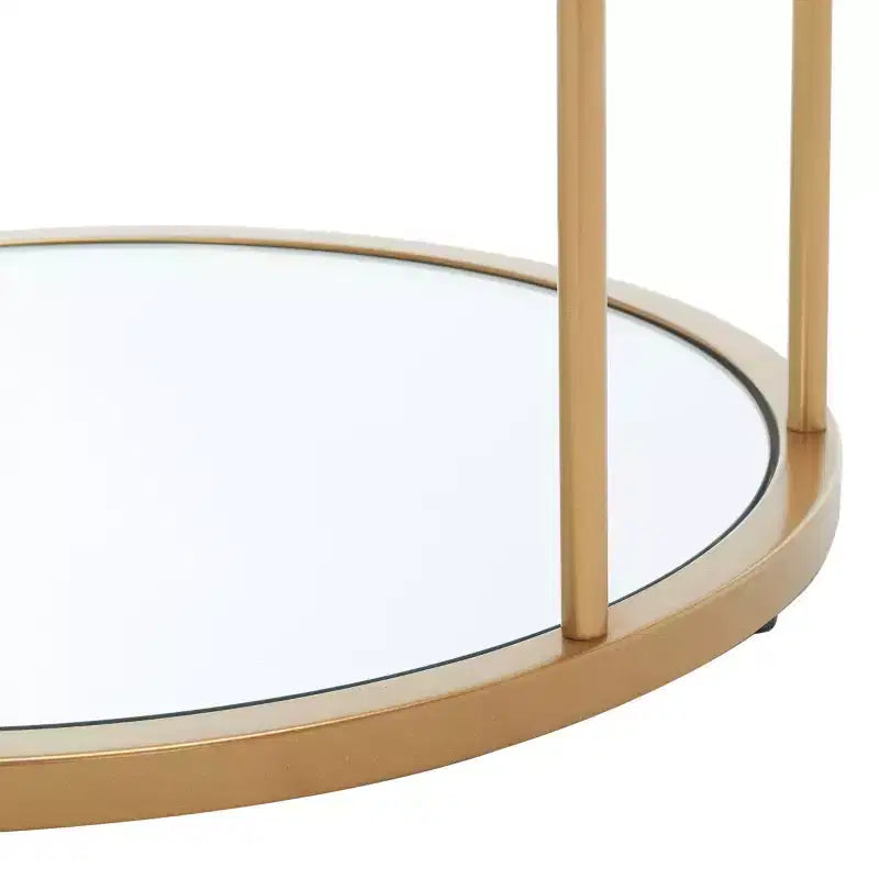 Table d'appoint accent Layta à 3 étagères, Table de bout moderne pour salon