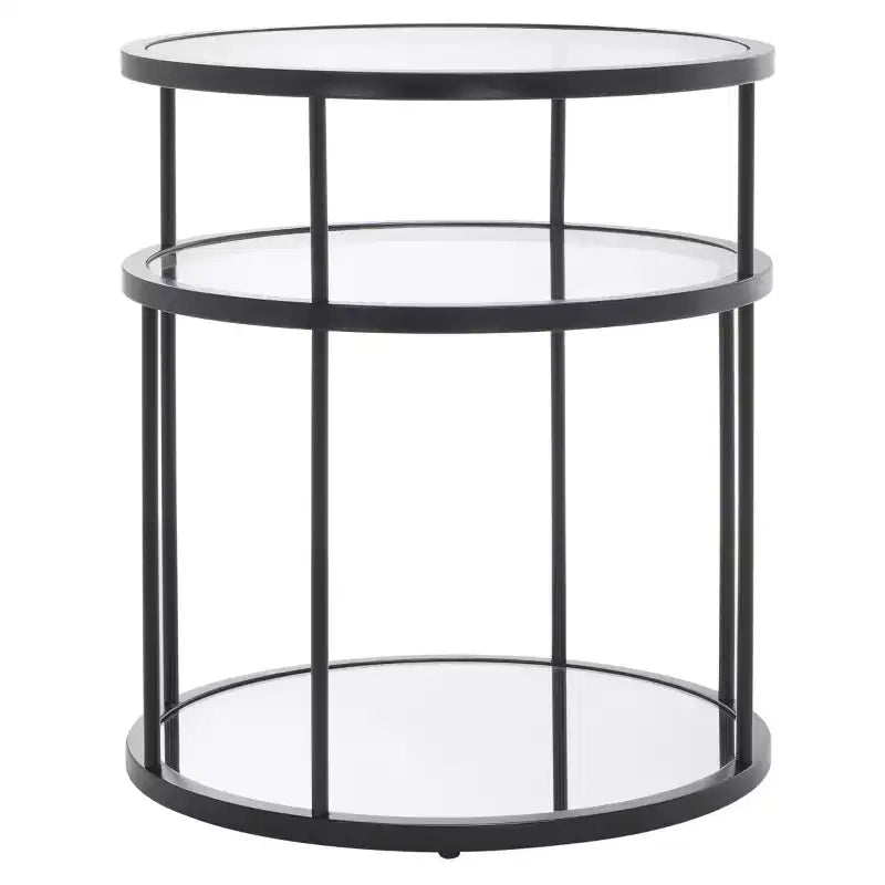 Table d'appoint accent Layta à 3 étagères, Table de bout moderne pour salon