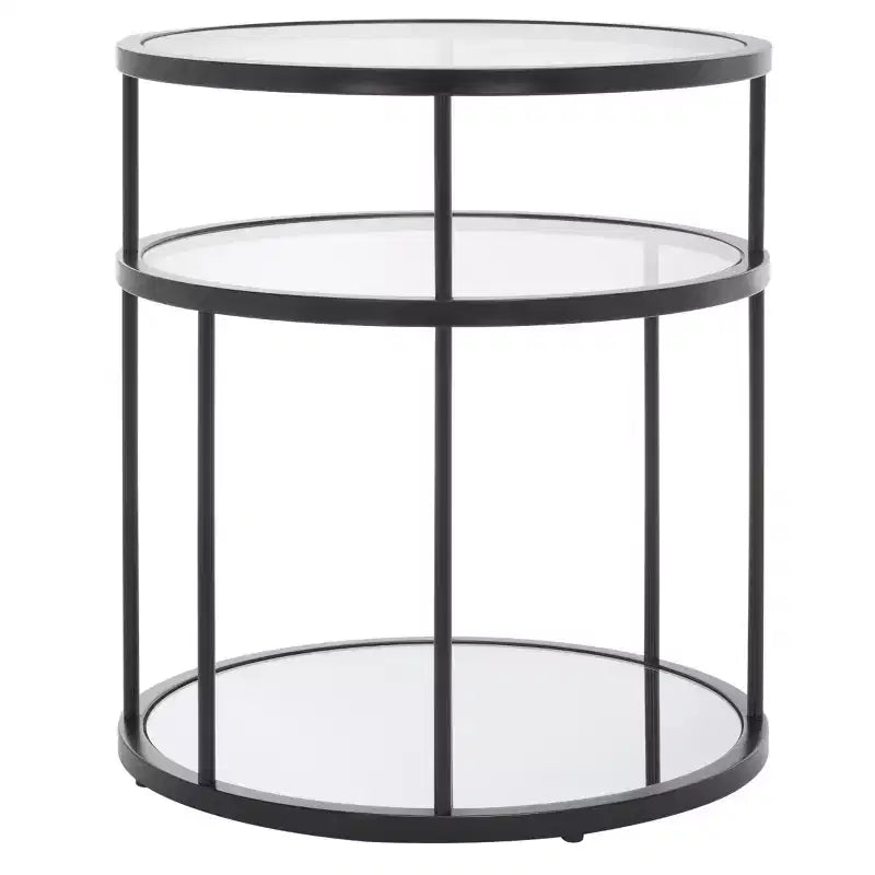 Table d'appoint accent Layta à 3 étagères, Table de bout moderne pour salon