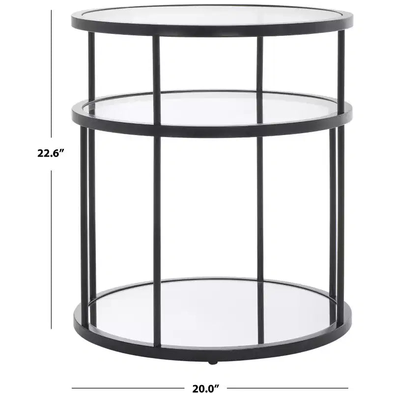 Table d'appoint accent Layta à 3 étagères, Table de bout moderne pour salon