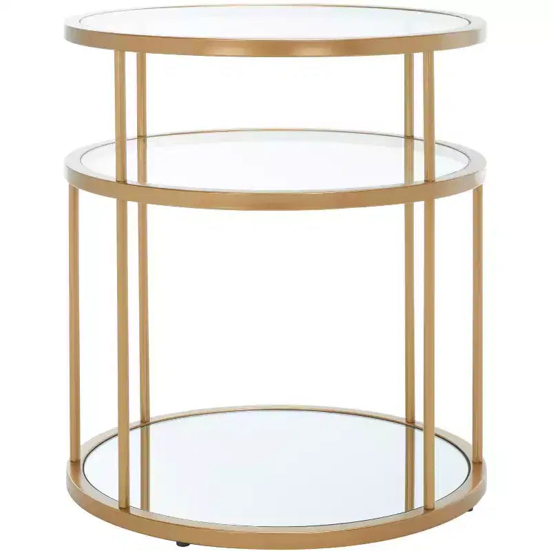 Table d'appoint accent Layta à 3 étagères, Table de bout moderne pour salon
