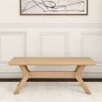 Banc de salle à manger en bois massif 122 cm, banc d'entrée et de chambre minimaliste