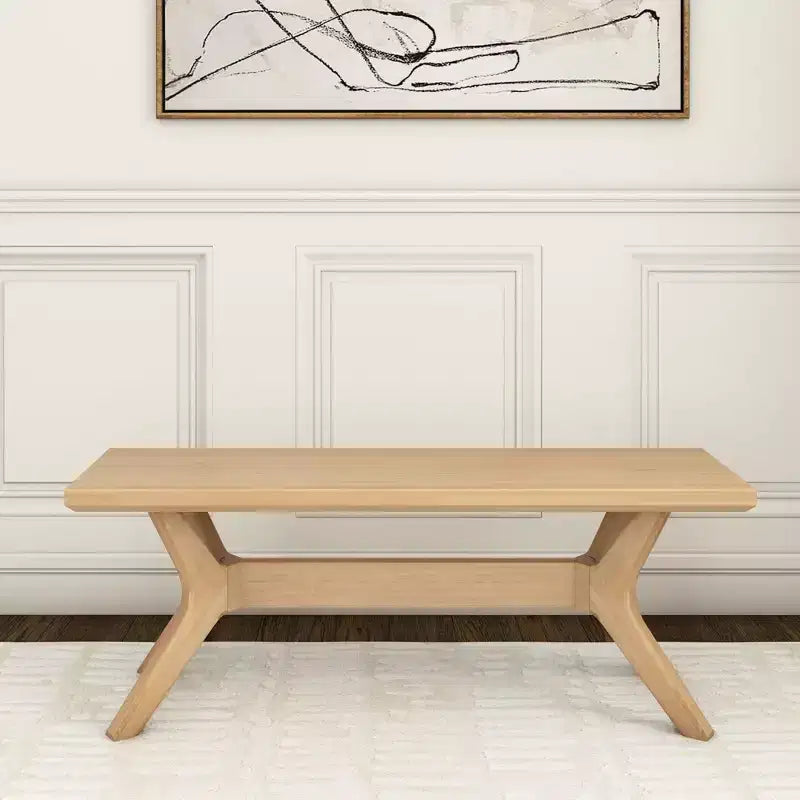 Banc de salle à manger en bois massif 122 cm, banc d'entrée et de chambre minimaliste