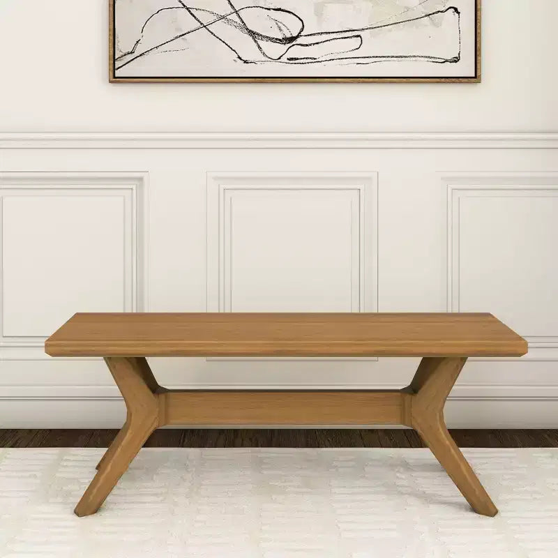 Banc de salle à manger en bois massif 122 cm, banc d'entrée et de chambre minimaliste