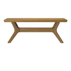 Banc de salle à manger en bois massif 122 cm, banc d'entrée et de chambre minimaliste