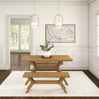 Banc de salle à manger en bois massif 122 cm, banc d'entrée et de chambre minimaliste