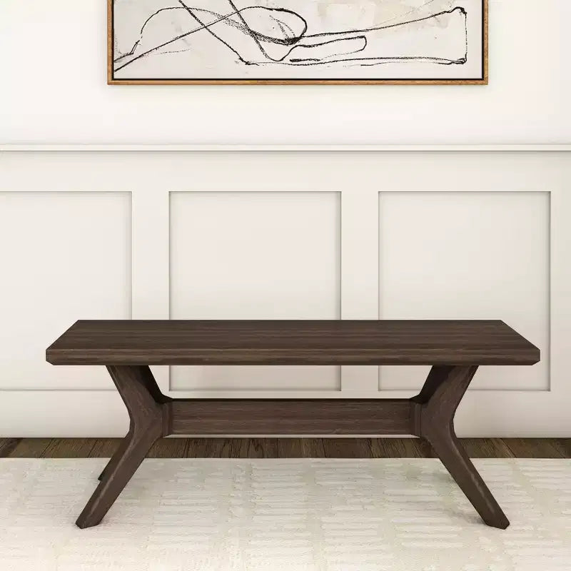 Banc de salle à manger en bois massif 122 cm, banc d'entrée et de chambre minimaliste