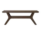 Banc de salle à manger en bois massif 122 cm, banc d'entrée et de chambre minimaliste