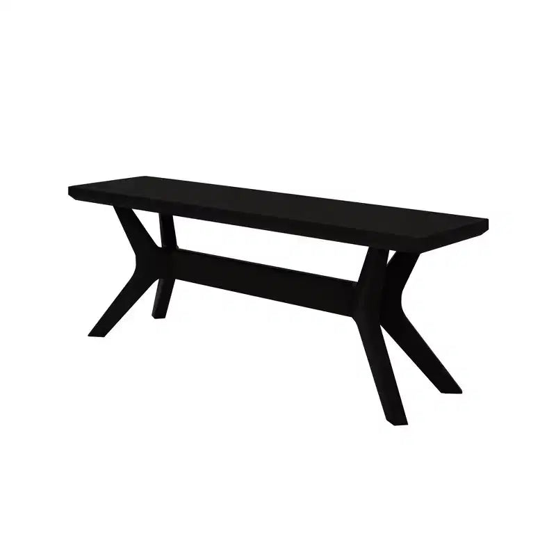 Banc de salle à manger en bois massif 122 cm, banc d'entrée et de chambre minimaliste