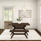 Banc de salle à manger en bois massif 122 cm, banc d'entrée et de chambre minimaliste