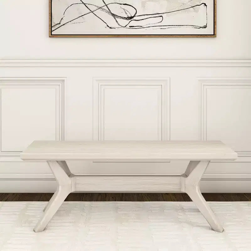 Banc de salle à manger en bois massif 122 cm, banc d'entrée et de chambre minimaliste