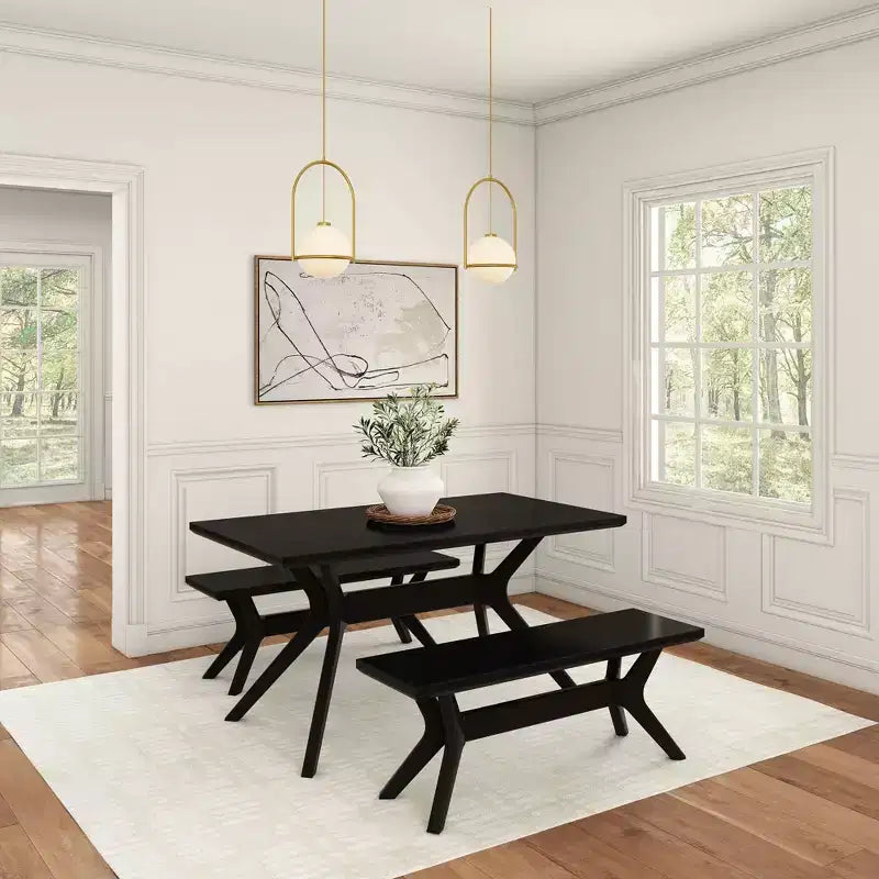 Banc de salle à manger en bois massif 122 cm, banc d'entrée et de chambre minimaliste